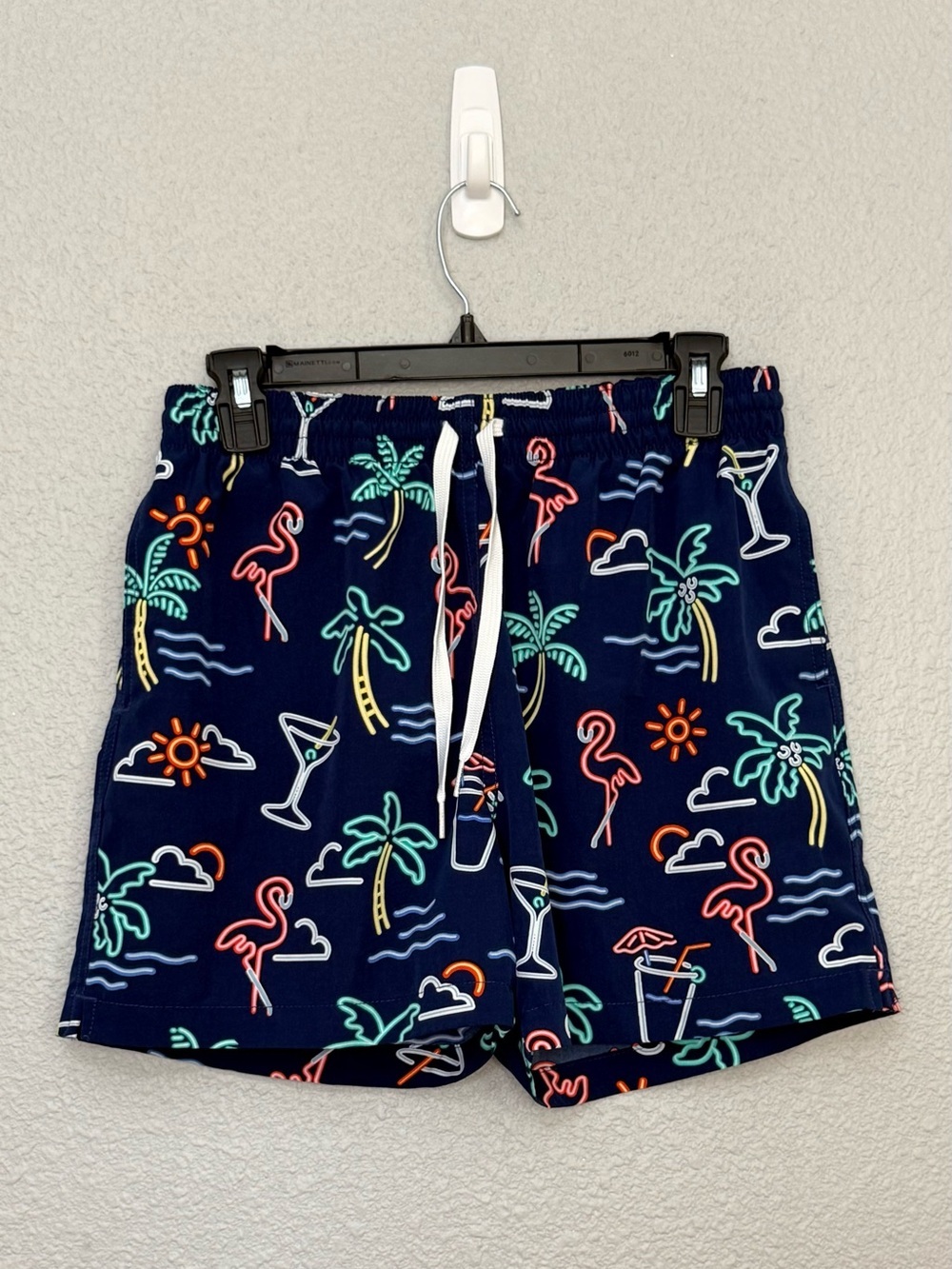 Chubbies | The Neon Lights Swim Trunks | Navy Graphic | Size Medium Inseam 5.5”
